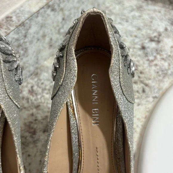 Gianni Bini Silver Embellished Heels - Picture 11 of 16